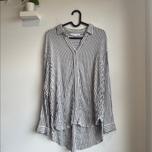 Jane and Delancey Blue and White Striped Top